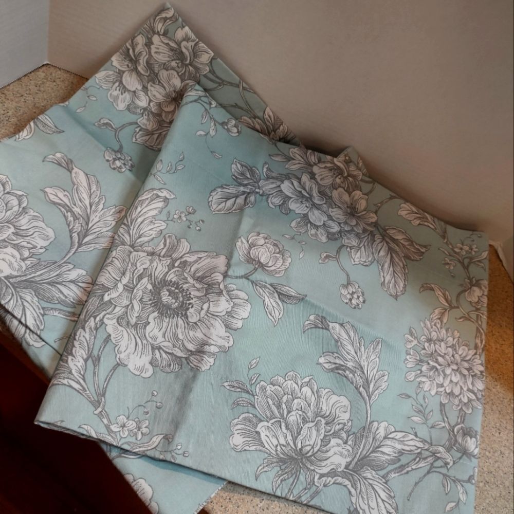 New Designer Fabric Valance Pair 48"x 14" each Panel